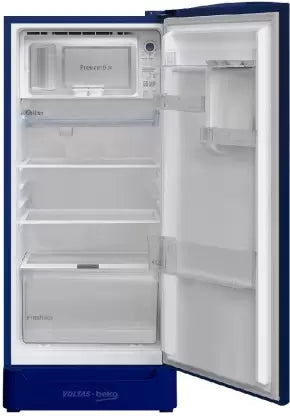 Voltas Beko 183 L Direct Cool Single Door 4 Star Refrigerator with Base Drawer (Dahlia Blue, RDC215B / W0DBR0M0B00GO) Voltas Beko 183 L Direct Cool Single Door 4 Star Refrigerator with Base Drawer (Dahlia Blue, RDC215B / W0DBR0M0B00GO)